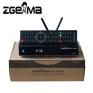 ZGEMMA H9 콤보 DVB-S2X + DVB-C/T2 콤보 튜너 듀얼 WIFI 4 K UHD Enigma2 리눅스 위성 TV 수신기