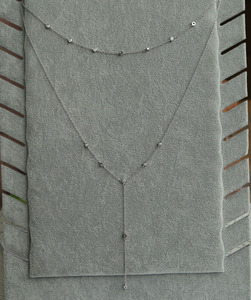 Silver Gold Plated Micro Pave CZ Long <strong>Y</strong> <strong>Necklace</strong> with Multi-Layered <strong>Y</strong>-Choker for Women for Weddings Gifts - Product Image 5