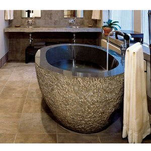 Baignoire en pierre noire, surface antique, baignoires en pierre faites à la main, roches en pierre, lavabo de <span class=keywords><strong>douche</strong></span> - Product Image 2