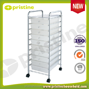 Chariot de rangement de bureau moderne MIT Taiwan avec 10 tiroirs en plastique pour atelier et cuisine - Product Image 3