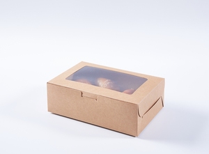 กล่องช็อคโกแลตสีน้ำตาลเค้กเกรดอาหารกล่องช็อคโกแลตใส - Product Image 3