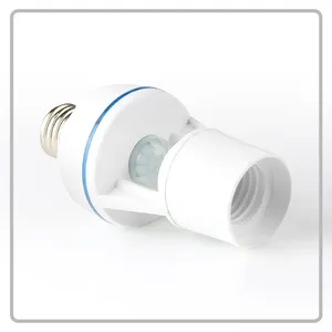 PIR Motion Sensor E27 LED Light Lamp Base Holder Plastic Bulb Socket