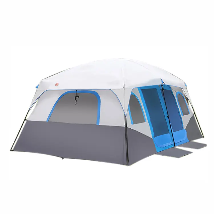 cheap 8 -12 people large luxury camping double layer 4 season waterproof cabin outdoor tent