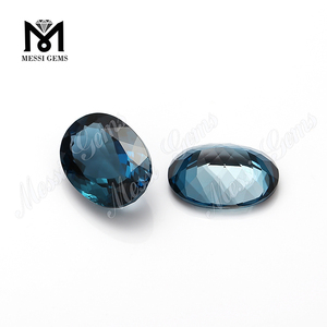 Oval şekil 8x10mm doğal londra mavi <span class=keywords><strong>topaz</strong></span> fiyat başına karat