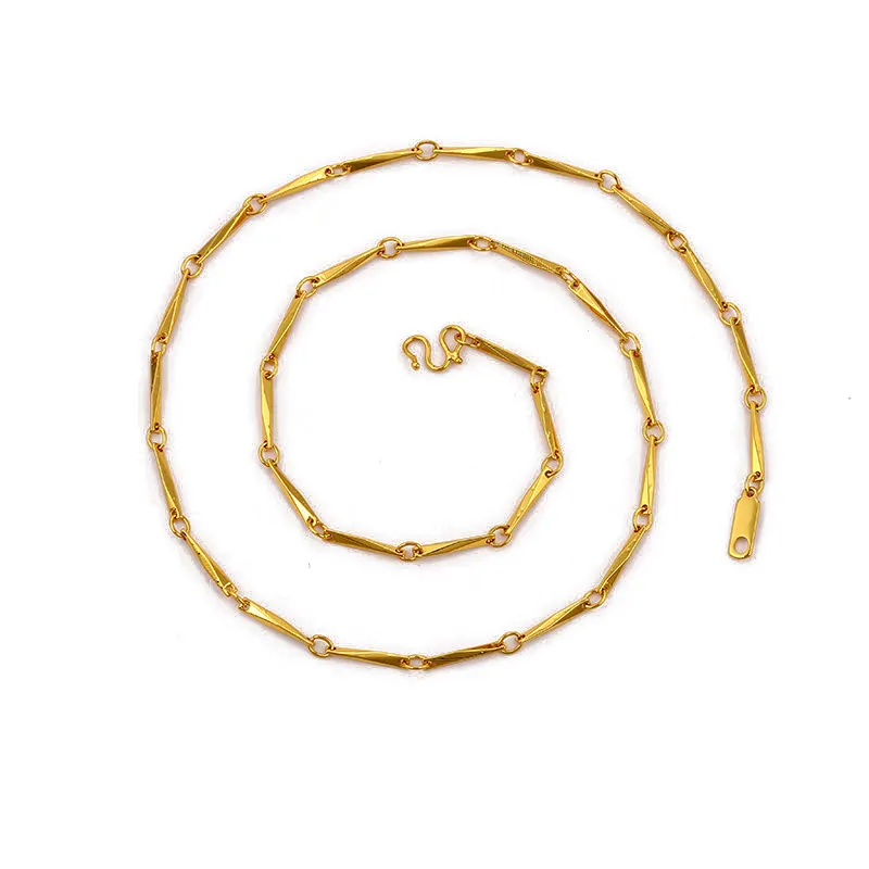 Модное ювелирное ожерелье xuping, позолоченная латунная женская модная дешевая цепочка 24 k