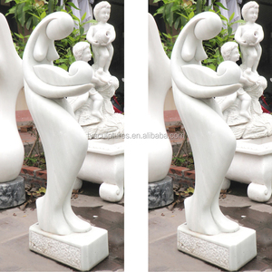Arte de mármore abstrato família retrato esculturas pedra decorativa estátua modernista