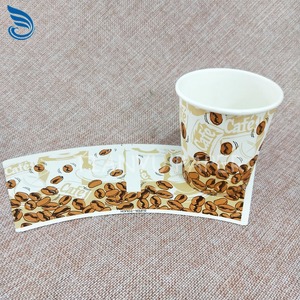6 oz encargo buen precio impresión flexográfica fan taza de papel/taza de hojas de papel - Product Image 1