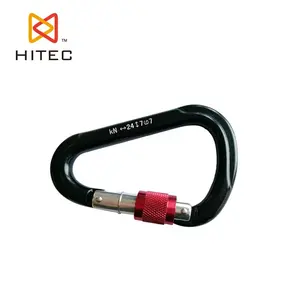 צבעוני אביב הצמד וו טיפוס אלומיניום Carabiner קליפ עם בורג עבור חיצוני ספורט