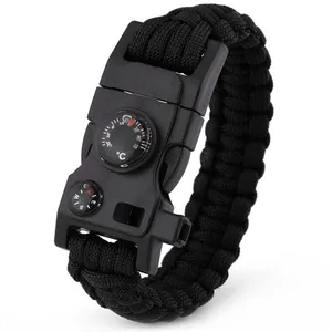 Mode Multifunktions-Outdoor-Sports chmuck Bestseller Firestarter Paracord Survival Bracelet