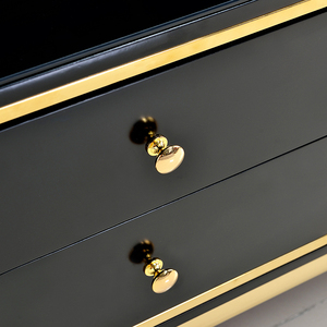 <strong>Black</strong> Tv Stand Modern Living Room 6 Drawers Furniture Unit Contemporary Home Furniture Tv <strong>Cabinet</strong> - Product Image 4