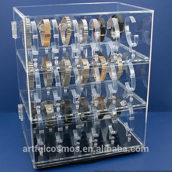 Acrylic Watch Showcase Display Case Elegant Organizer for Watches,  Bracelets, and Accessories Perfect for Retail or Home Use