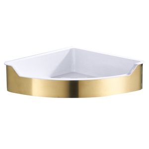 Chải Vàng Phòng Tắm Góc Kệ Treo Tường Vòi Hoa Sen Kệ - Product Image 1