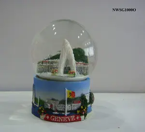 Resin Craft Glass Snow Ball Switzerland Snow Globe
