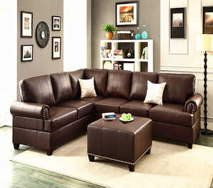 الهندي عارضة المطاط الخشب فبول بو أريكة جلدية جودة مع الخشب تصلح - Product Image 2