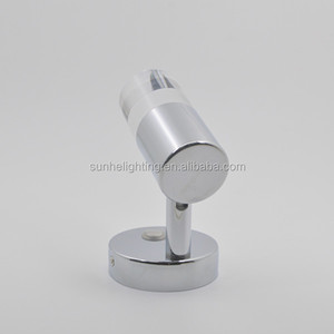 De alta potencia montado en la <span class=keywords><strong>pared</strong></span> de la lámpara ajustable caravana <span class=keywords><strong>Interior</strong></span> LED proyector 12v 250 lúmenes de níquel cepillado con interruptor - Product Image 3