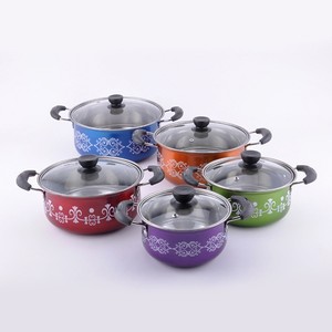 Juego de <span class=keywords><strong>ollas</strong></span> de cocina de colores de acero inoxidable, 10 unidades, superventas - Product Image 3
