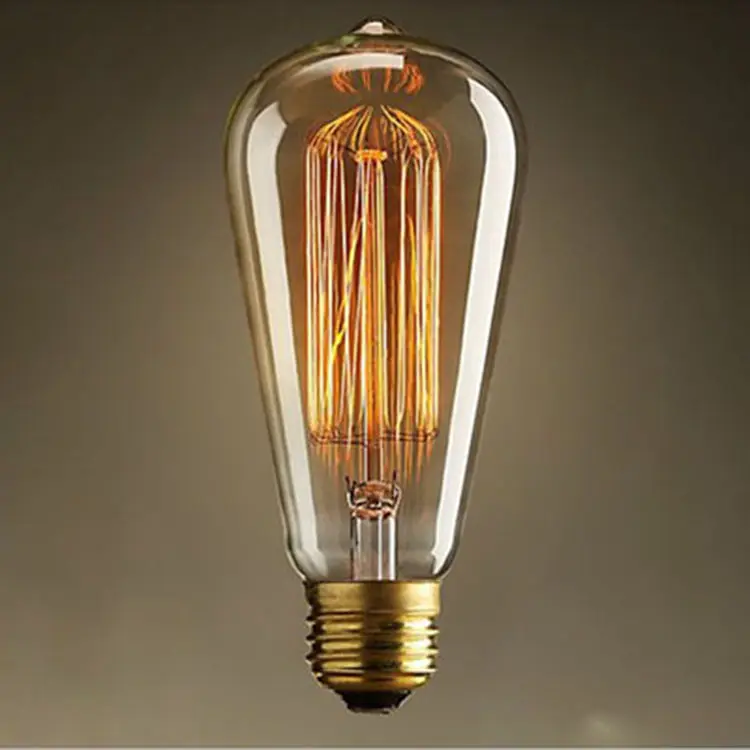 ST64 vintage Edison stil klar bernstein gelb licht anhänger lampe birne