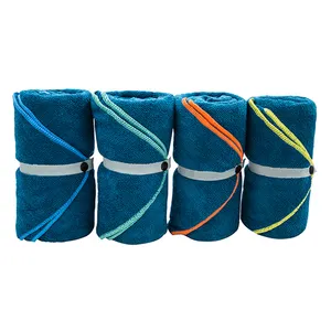 High quality 4 pack microfiber absorbent quick drying sports traveling 60*120cm towels with pocket