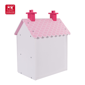 2025 nuovi bambini rosa di medie dimensioni fingono di giocare gioco per bambini in legno casa delle bambole - Product Image 3