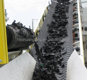 Sabuk karet bergaris <span class=keywords><strong>v</strong></span> Chevron berbentuk <span class=keywords><strong>v</strong></span> sistem sabuk konveyor tahan api konstruksi untuk pertambangan pasir - Product Image 5