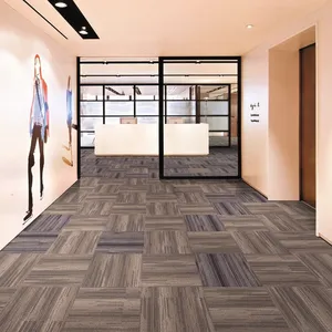 100% Nylon Carpet Tiles Made In China Factory Manufacturing Machinery Plain Logo Manufacture Carpet