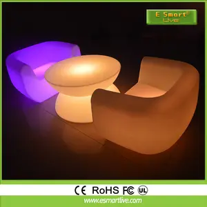 Muebles de exterior LED Bar sofá/sofá silla/muebles de dormitorio de la iluminación led
