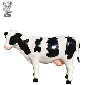 Açık fiberglas hayvan heykel fiberglas süt inek heykeli - Product Image 3
