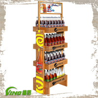 Étagère à biscuits multi-niveaux en bois |   Étagère de présentation de produits pour supermarché et magasin de détail