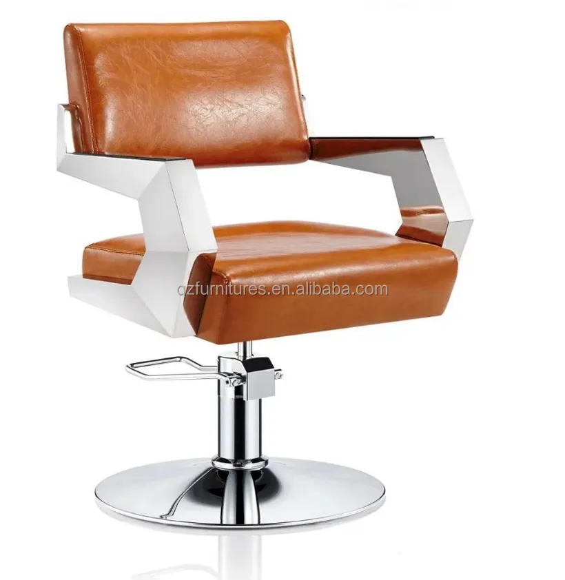 جلد برتقالي اللون كرسي صالون/تصفيف الشعر الجمال كراسي QZ-F950A
