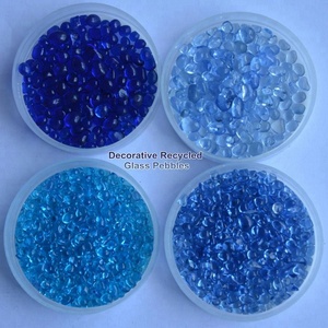 Decorative Recycled Colored Glass <strong>Stone</strong> Glass <strong>Pebble</strong> for Floor Tile Pool Finish <strong>Pebble</strong> - Product Image 2
