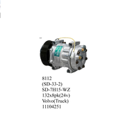 Compresseur de climatisation universel 24V 7H15-WZ 132X 8pk SD709 SD8112 Compresseur d'air électrique pour climatisation de voiture