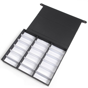 Klaar Om Custom Print 3*6 Slots Storage Satijn Trays Voor Zonnebril Stof Designer Lenzenvloeistof Display Box Case lade