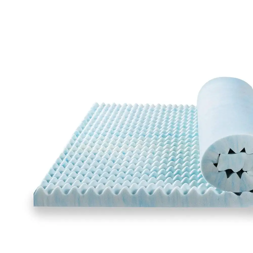 Confort caisse D'oeufs Infusée de Gel Mémoire Mousse Matelas topper