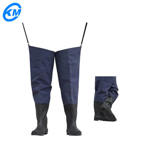 Stivali da pioggia Super impermeabili per adulti in tessuto a maglia in PVC 100% per longuette e cosce per attrezzi da pesca - Product Image 1