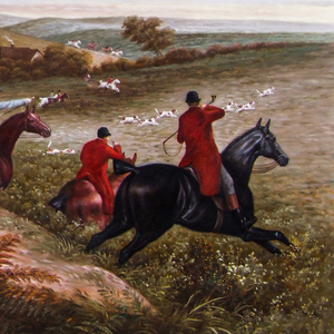 <span class=keywords><strong>Reproduction</strong></span> de peinture à l'huile classique européenne célèbre de la chasse royale, faite à la main par des artistes du village de Dafen - Product Image 5
