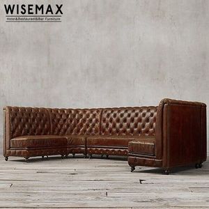 MUEBLES WISEMAX, muebles de restaurante comercial, nuevo diseño personalizado, restaurante, cabina en forma de U, sofá para sentarse - Product Image 4