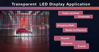 Lecede Extérieur Intérieur Verre Transparent Polychrome SMD Publicité Transparent Écran de visualisation Led Écran Transparent