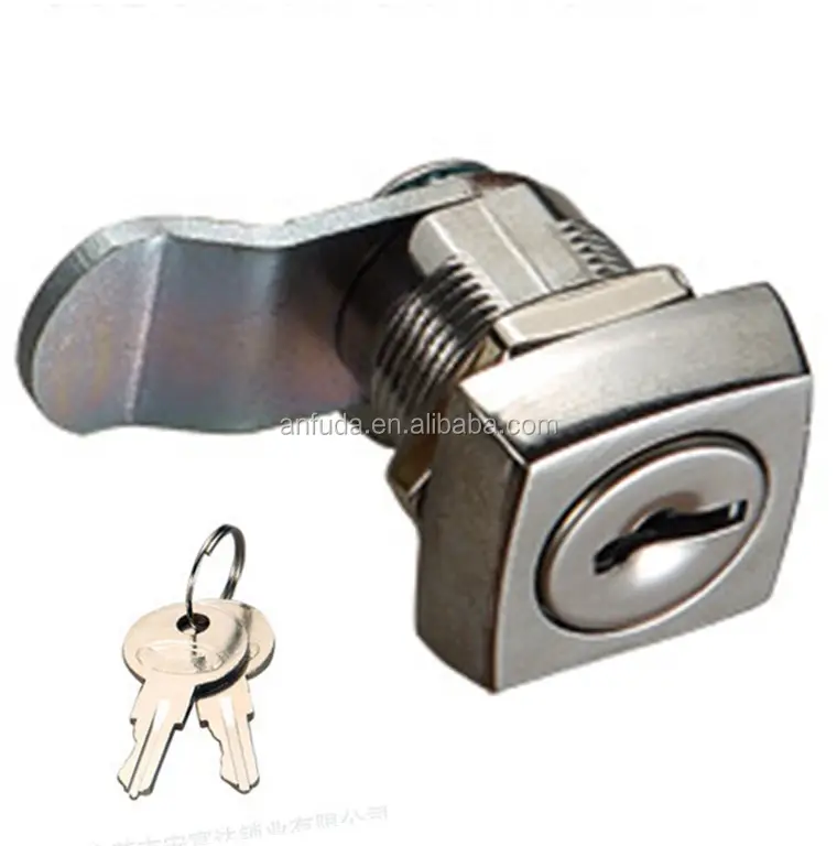 Supply high quality square head 822 turn tongue lock/ flat tumbler cam lock/ washer lock