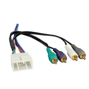 Arnés de alambre iso enchufe de radio con 4 RCA macho hembra de arnés de cableado, hecha en Shanghai. - Product Image 1