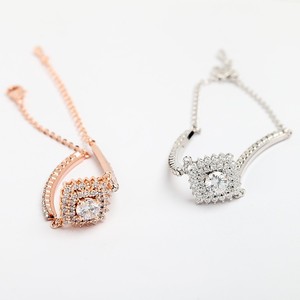 LUOTEEMI venta al por mayor joyería de aniversario regalo nueva <span class=keywords><strong>joven</strong></span> chica de moda chapado en rodio AA Zircon CZ de las mujeres pulsera de la boda - Product Image 6