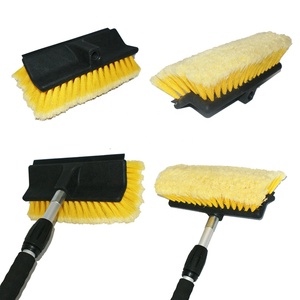 <span class=keywords><strong>Brosse</strong></span> de <span class=keywords><strong>lavage</strong></span> de <span class=keywords><strong>voiture</strong></span> M4 à passage direct, tête de <span class=keywords><strong>brosse</strong></span> biseautée de 10 pouces, raclette à vitres 2-en-1, manche télescopique en aluminium de 46 à 71 pouces, poignée en EVA - Product Image 3