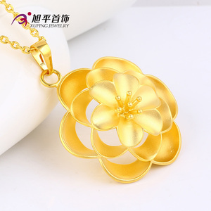 Xuping 보석 골드 두바이 24 캐럿 골드 가격 꽃 모양 펜던트 목걸이 - Product Image 2