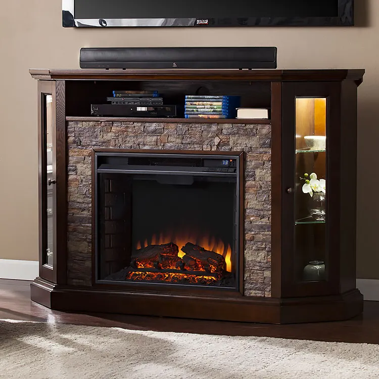 Multifunction corner of the use of electric marble fireplace stone fireplace TV station