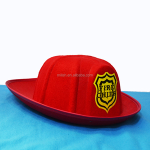 MH-2038 novedad fiesta divertido fieltro rojo <span class=keywords><strong>truckman</strong></span> bombero jefe casco sombrero - Product Image 4