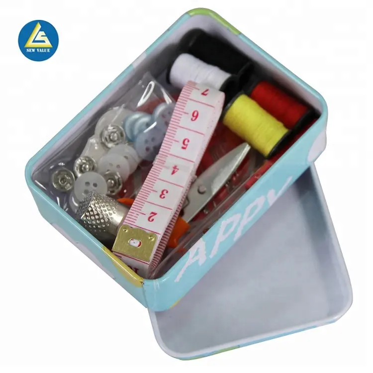 children lovely style pattern complete sewing accessories tool ,personalized sewing kit ,sewing tin kits