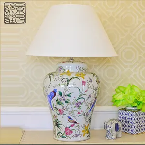 Professional manufacturer porcelain vase table lamp, holder hotel restaurant office table lamp for home decor