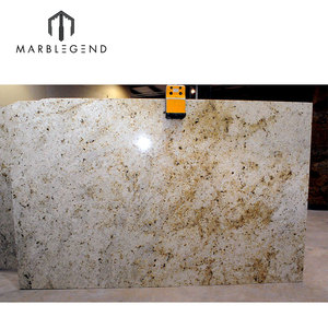 polished colonial cream granite slab from factory