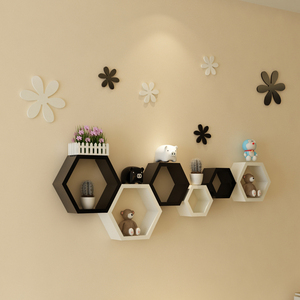 Cubo hexagonal 3D de madera, estante de pared, muestra gratis, 2021 - Product Image 5