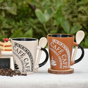 Tasses à café personnalisées avec insert cuillère couleur noire intérieure, <span class=keywords><strong>réutilisables</strong></span>, pour café moulu - Product Image 2