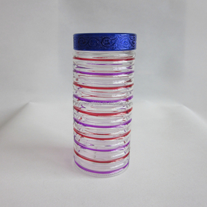 ชุดโหลแก้วบรรจุลูกกวาดพร้อมฝาพลาสติกสำหรับจัดเก็บทำสีด้วยมือ - Product Image 2